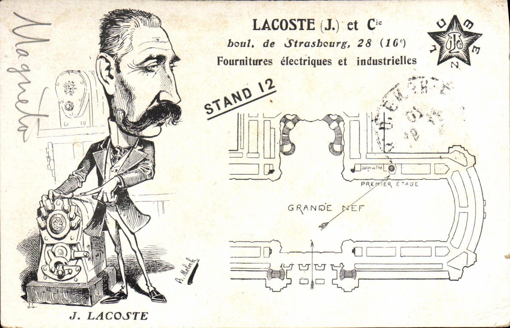 CPA Satirique Lacoste Boul de Strasbourg Fournitures electriques et industrielles