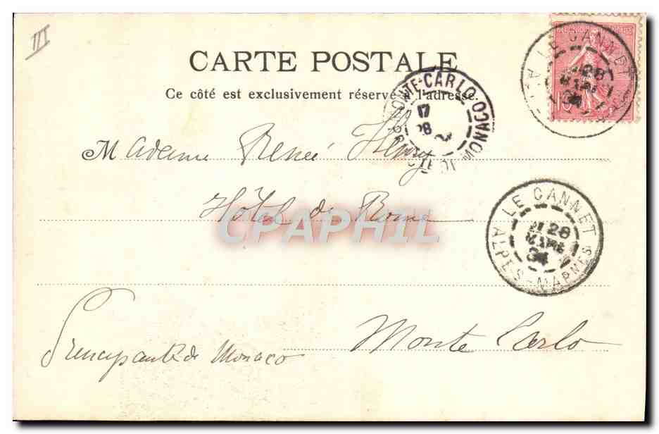 CPA Astronomie Cannes Observatoire du Pezou — Rückseite