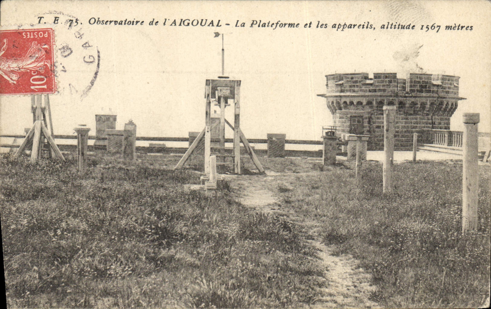 CPA Astronomie Observatoire de l'Aigoual La plateforme et les appareils 