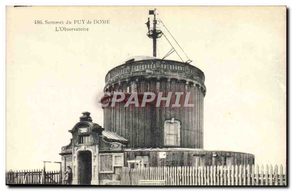 CPA Astronomie Sommet du Puy de Dome L'Observatoire