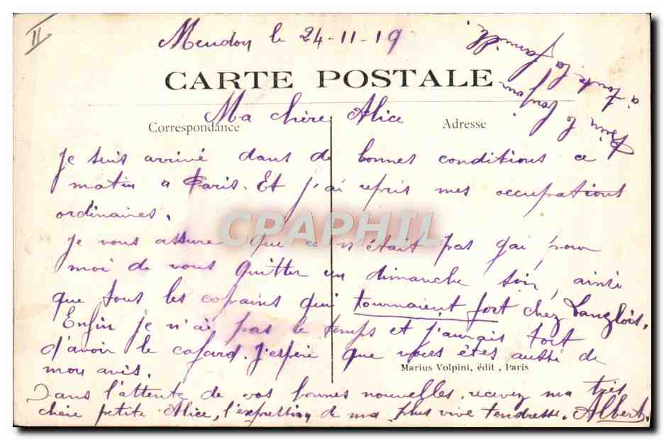 CPA Astronomie Meudon L'Observatoire — Rückseite
