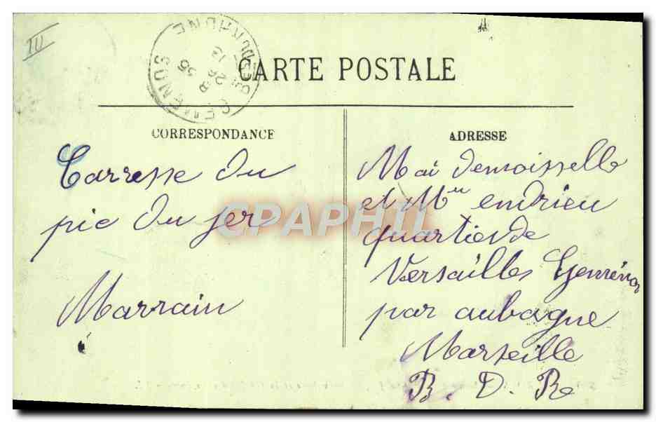 CPA Astronomie Lourdes Sommet du Pic de Jer L'Observatoire et la chaine des Pyrenees — Rückseite