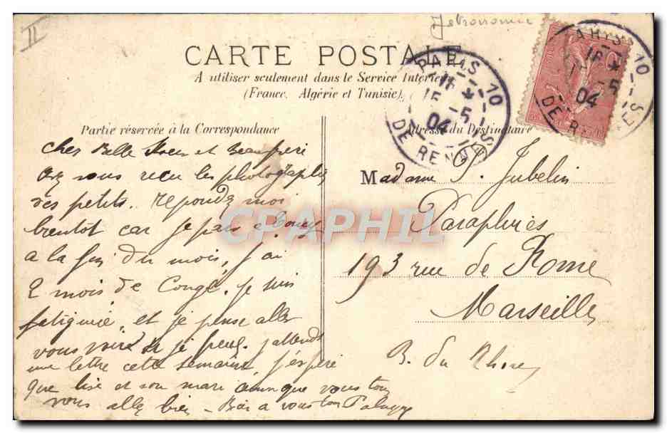 CPA Astronomie Paris L'Observatoire Vue generale  — Rückseite