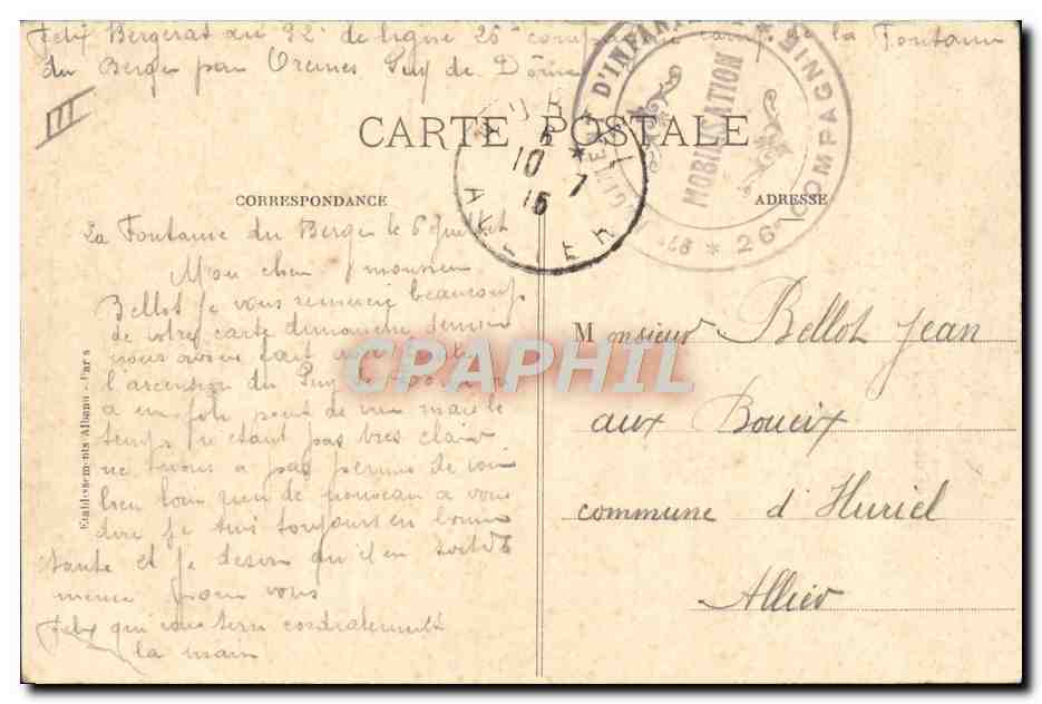 CPA Astronomie Auvergne L'Observatoire — Rückseite