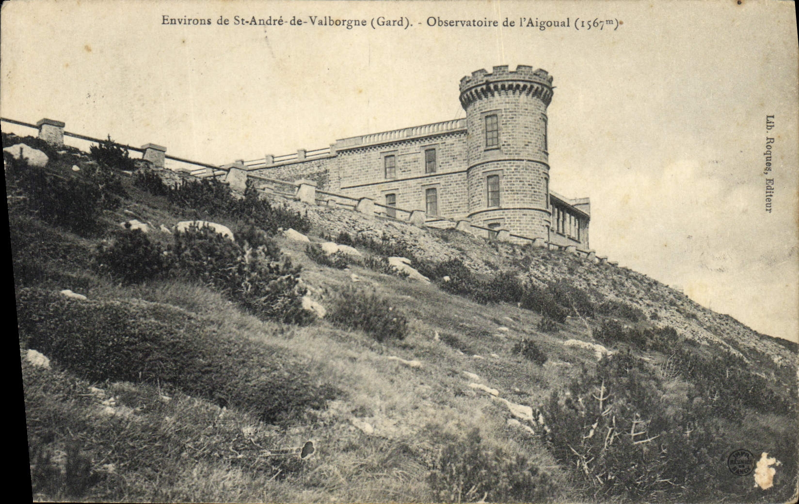 CPA Astronomie Environs de St Andre de Valborgne Observatoire de l'Aigoual
