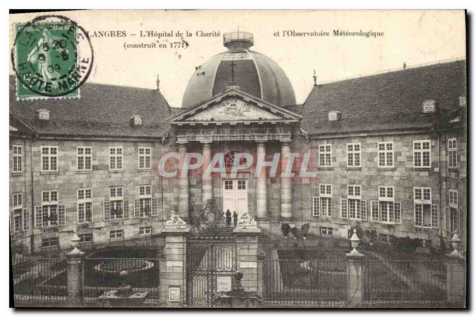 CPA Astronomie Langres L'hopital de la Charite et l'Observatoire meterologique
