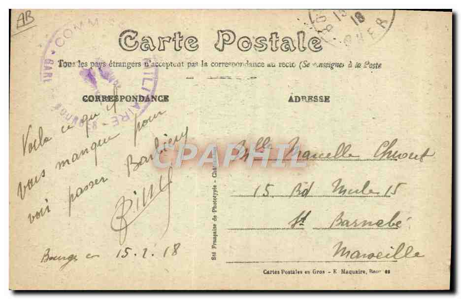 CPA Astronomie Bourges Observatoire d'astronomie de l'abbe Moreux  — Rückseite