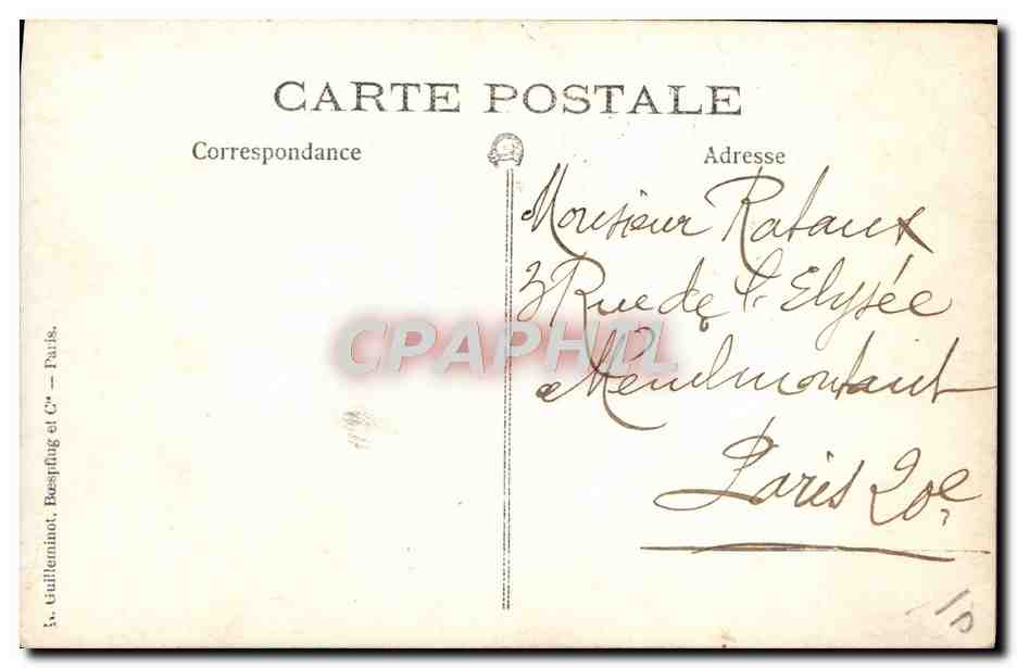 Fußballmannschaft — Spieler in Uniform mit Sternen — Verlag Taullemont, Paris — Rückseite