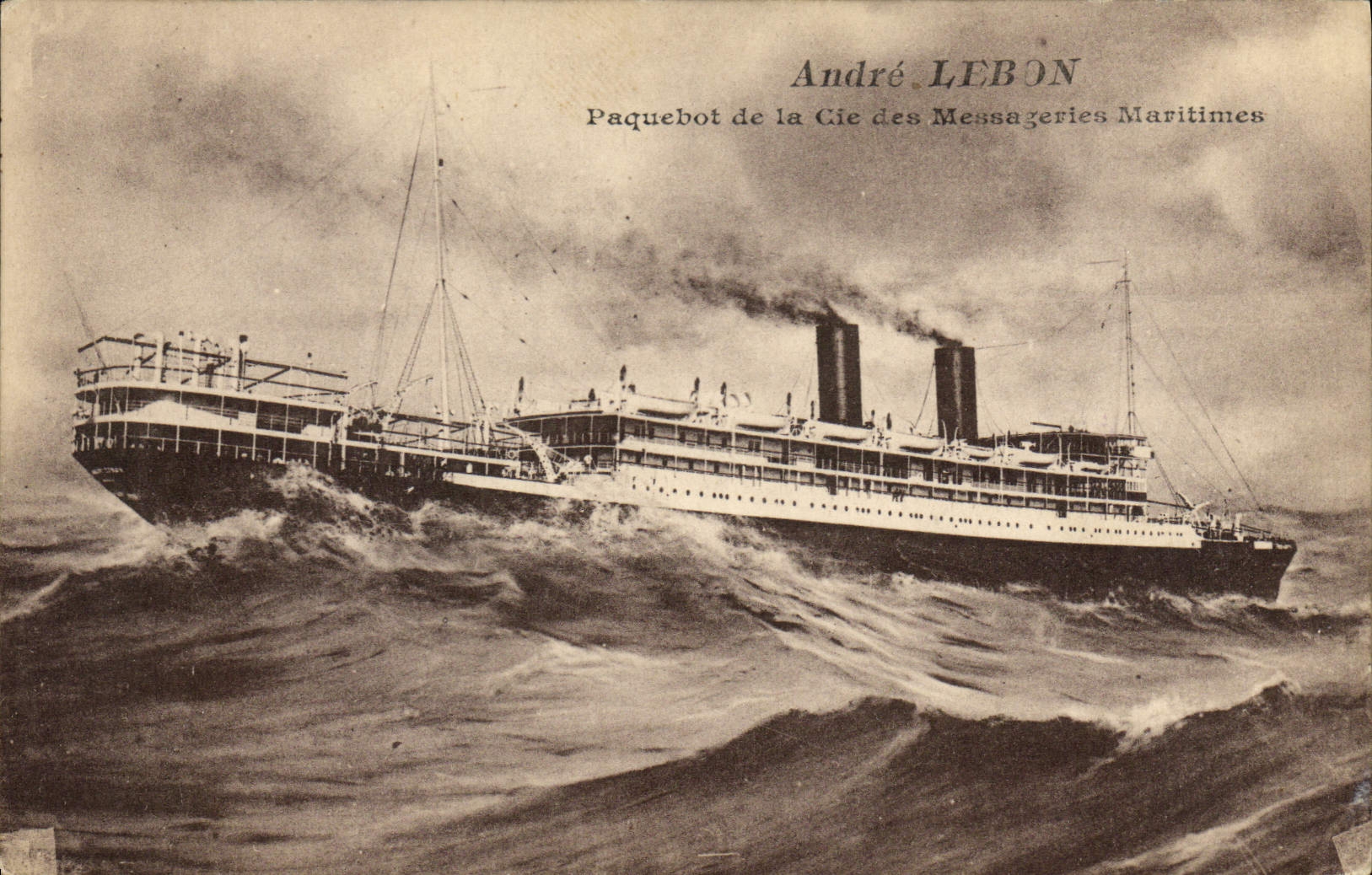 Paquebot André LEBON — Cie des Messageries Maritimes — André LEBON