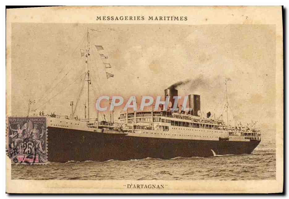 CPA Bateau Messageries Maritimes d'Artagnan Indochine