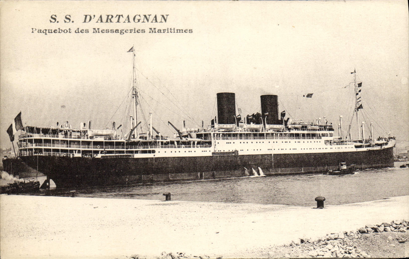 S.S. D'ARTAGNAN — Paquebot des Messageries Maritimes — Carte postale CPAPHIL