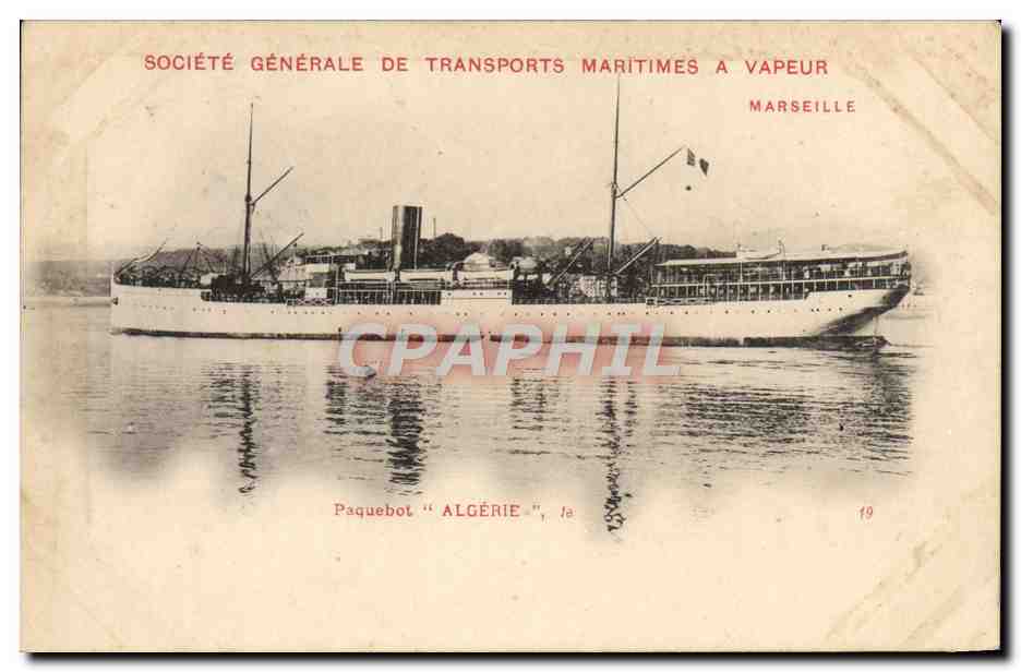 Paquebot "Algérie" — Sociedad General de Transportes Marítimos a Vapor — Marsella
