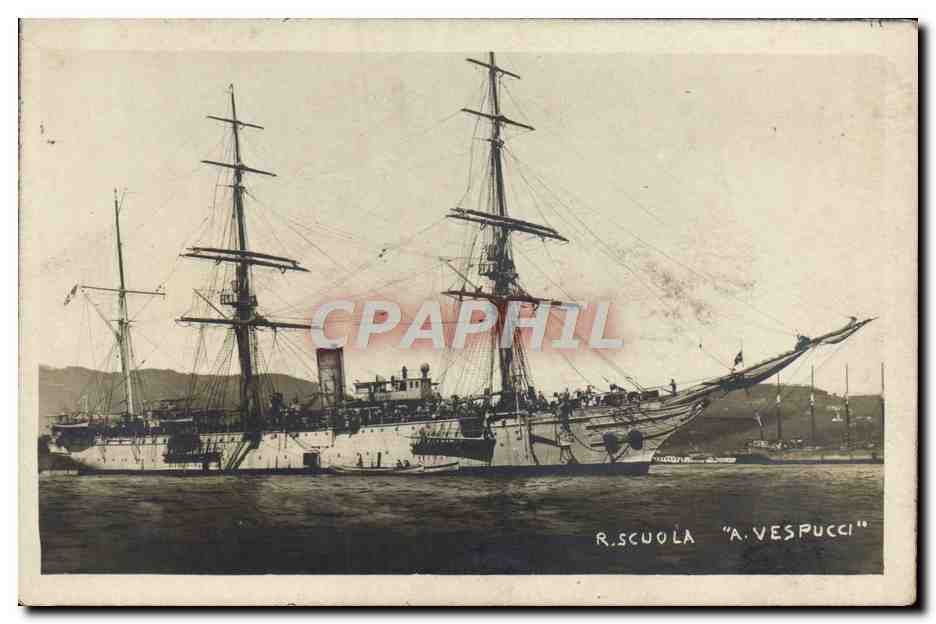 R.SCUOLA "A. VESPUCCI" — Italiaanse zeeschool — Cartolineria Navale Ugo Pucci, Spezia