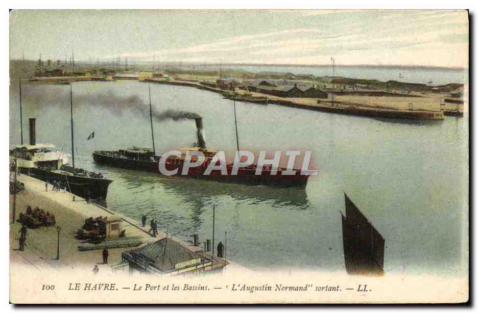 Le Havre — Le Port et les Bassins — 'L'Augustin Normand' sortant — LI.