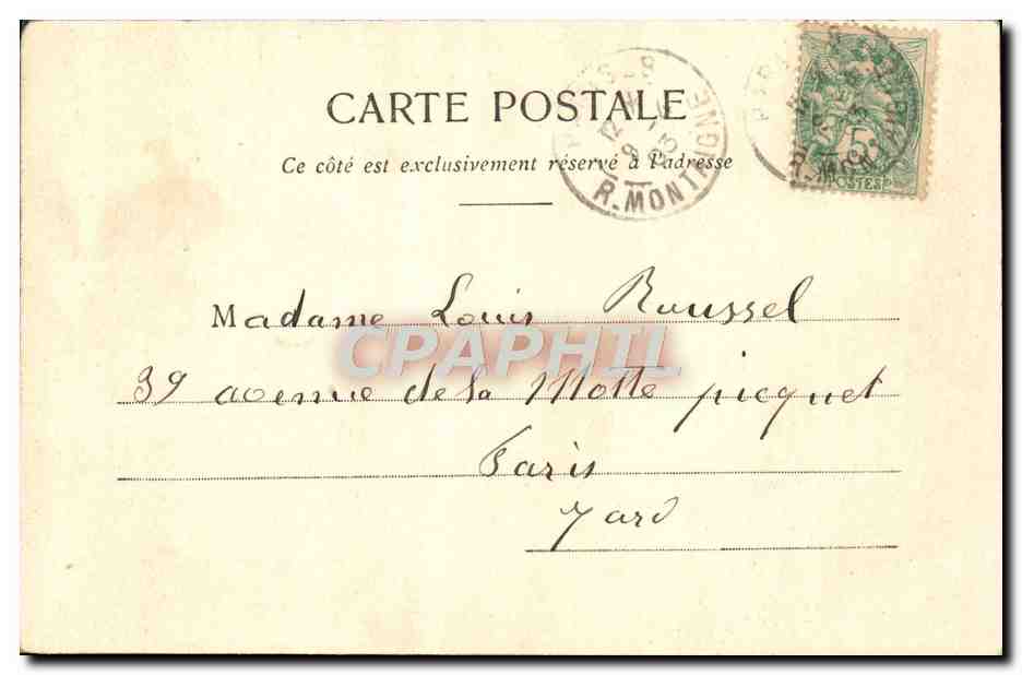 Le Mandat — Déception — Phototypie A. Bergerei & Cie, Nancy — Verso