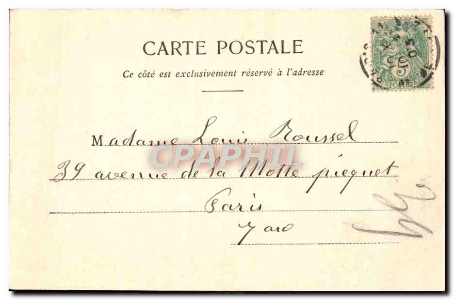 Pitou en Congé — Abreise und Rückkehr — Phototype A. Bergeret et Cie, Nancy — Rückseite