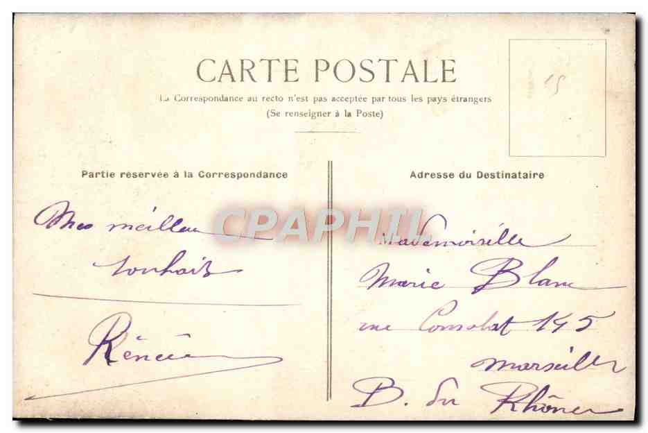 CPA Fantaisie Femme — Back
