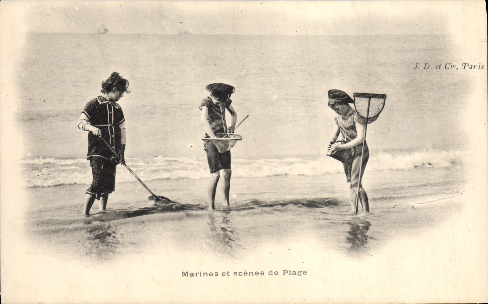 CPA Fantaisie Marines et scenes de plage Enfants Peche