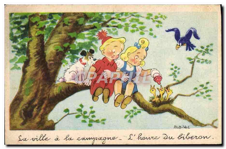CPA Fantaisie Illustrateur Rob Nel Chien 