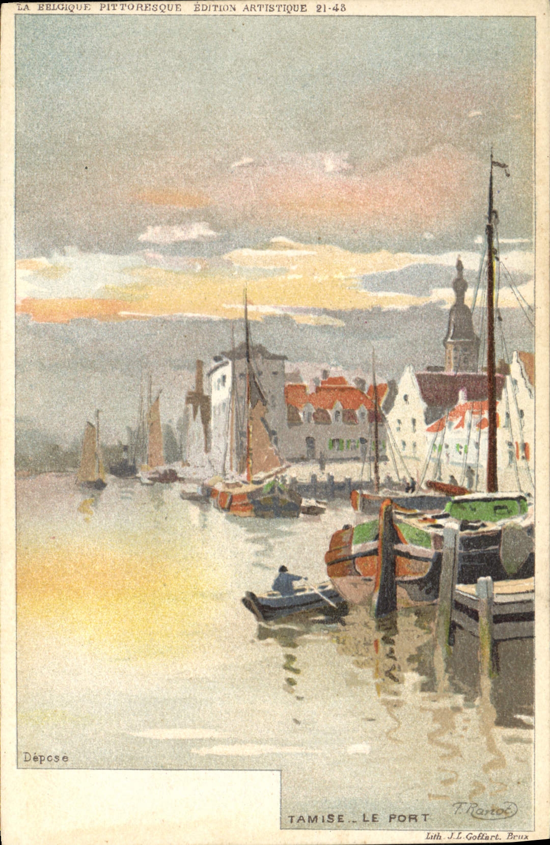 CPA Fantaisie Illustrateur Ranot Tamise Le port Bateaux de peche 