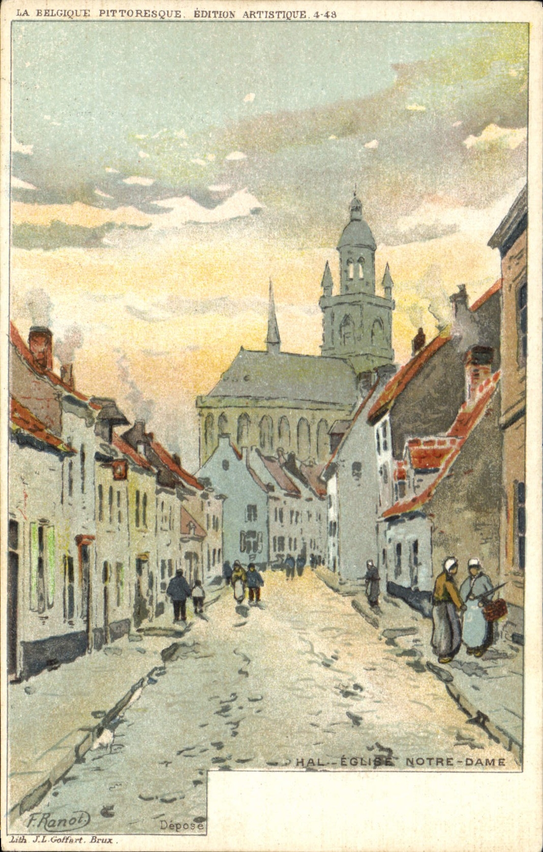 CPA Fantaisie Illustrateur Ranot Hal Eglise Notre Dame