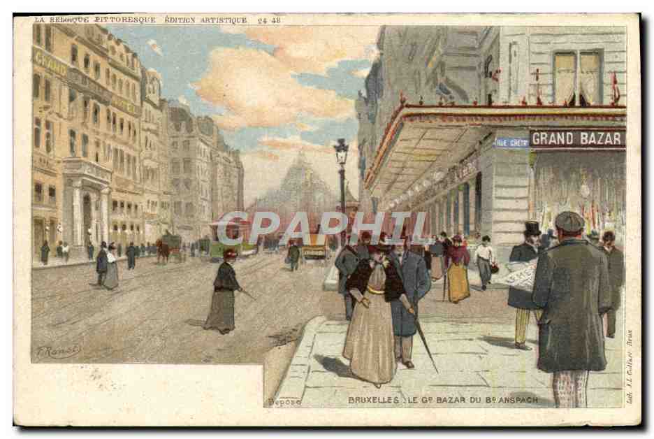 CPA Fantaisie Illustrateur Ranot Bruxelles Le Grand Bazar du boulevard Ansbach 