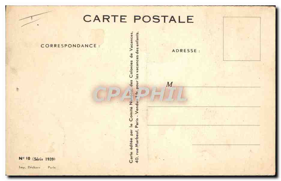 CPA Fantaisie Illustrateur Redon Un brin de causette Enfants — Rückseite