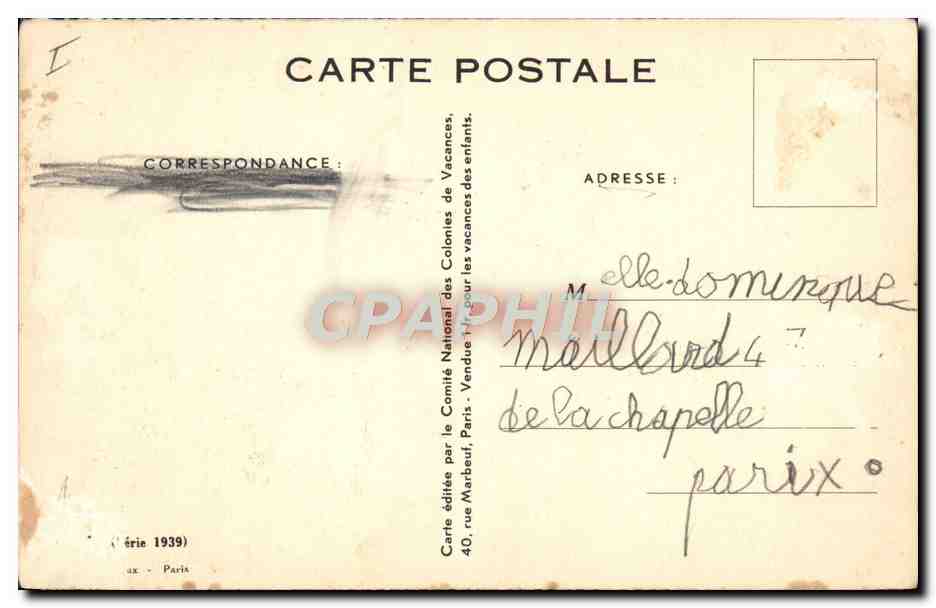 CPA Fantaisie Illustrateur Redon Enfants Chien Trois amis — Rückseite