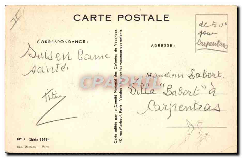 CPA Fantaisie Illustrateur Redon Poules — Rückseite