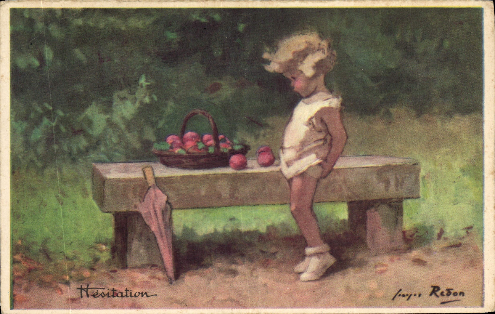 CPA Fantaisie Illustrateur Redon Enfant