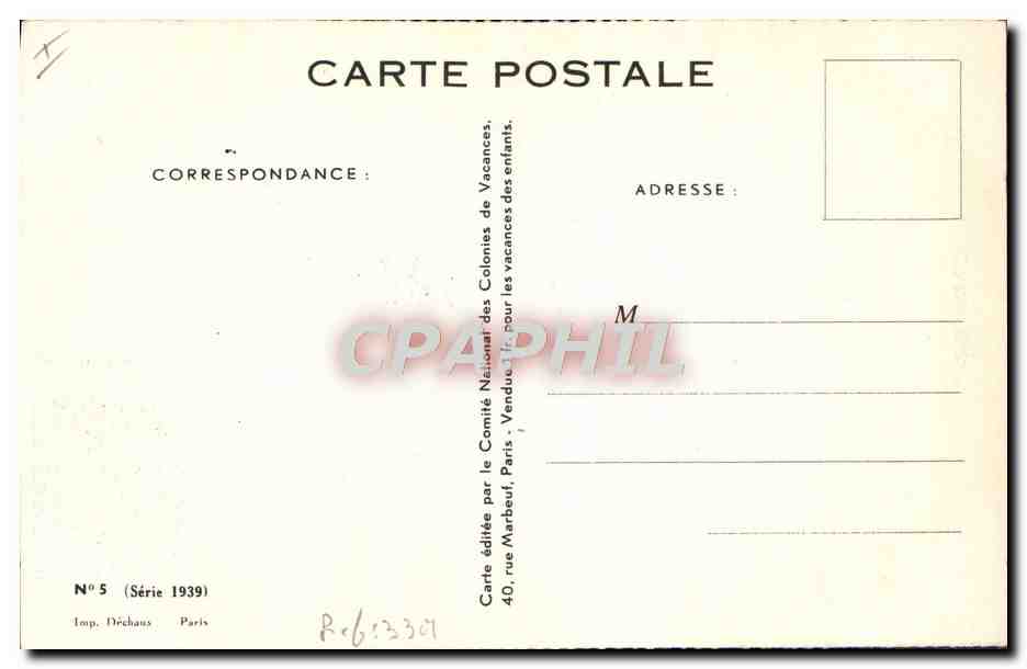 CPA Fantaisie Illustrateur Redon Enfant — Rückseite