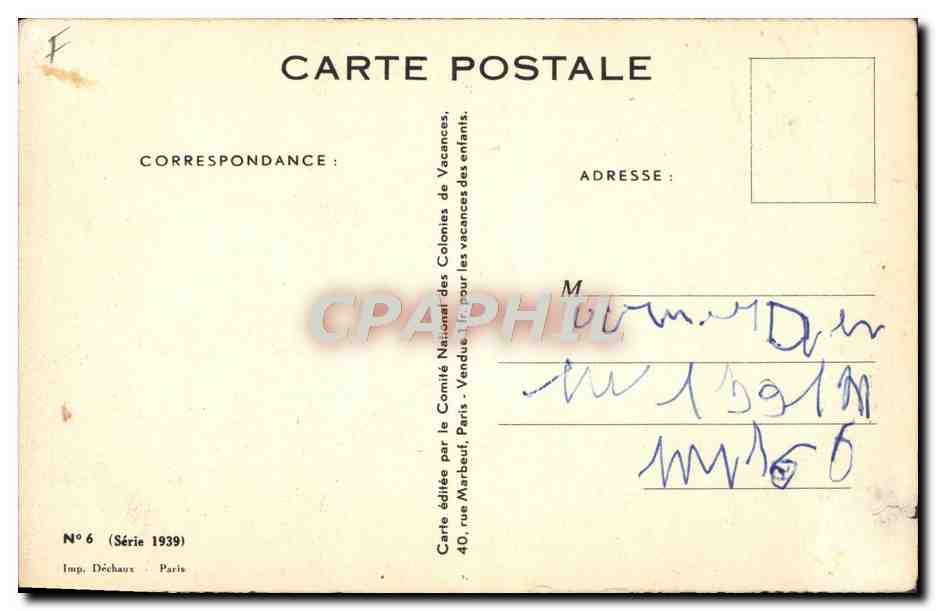 CPA Fantaisie Illustrateur Redon Enfants Papillon vole vole — Rückseite