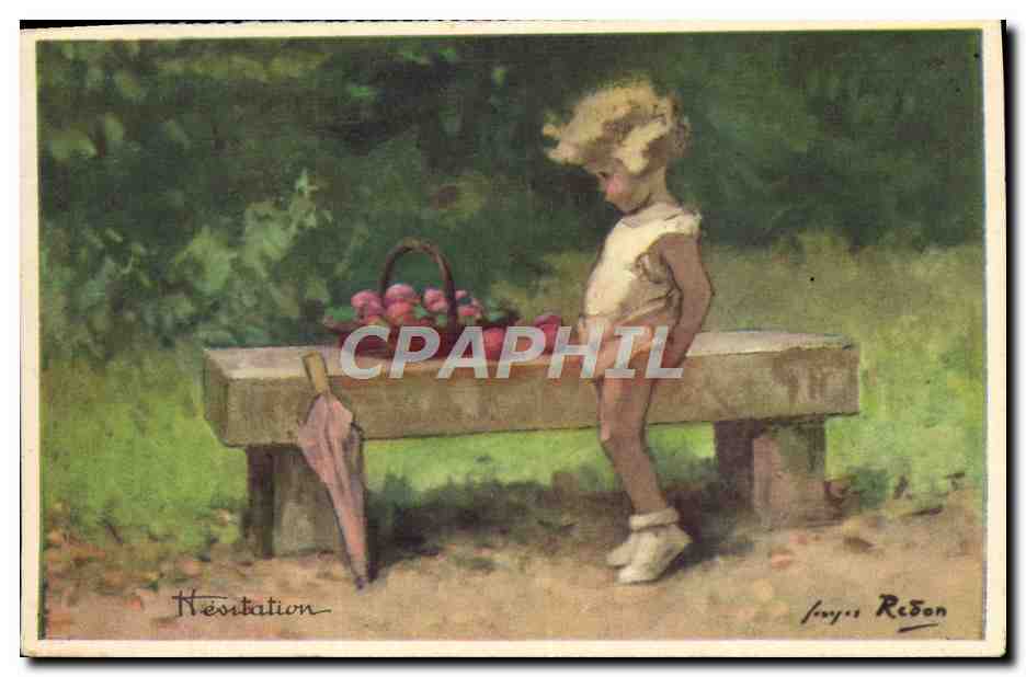 CPA Fantaisie Illustrateur Redon Enfant