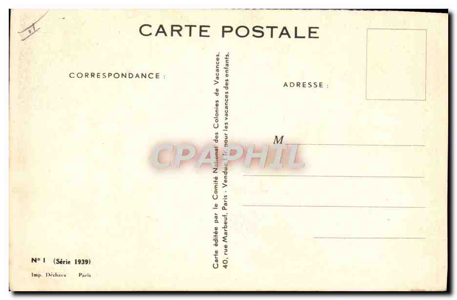 CPA Fantaisie Illustrateur Redon Enfant — Rückseite