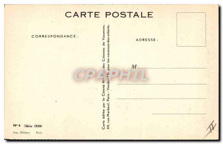 CPA Fantaisie Illustrateur Redon Enfant Papillon Vole vole  — Back