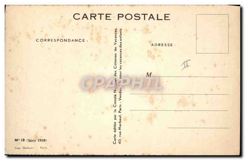 CPA Fantaisie Illustrateur Redon Enfants Un brin de causette — Rückseite