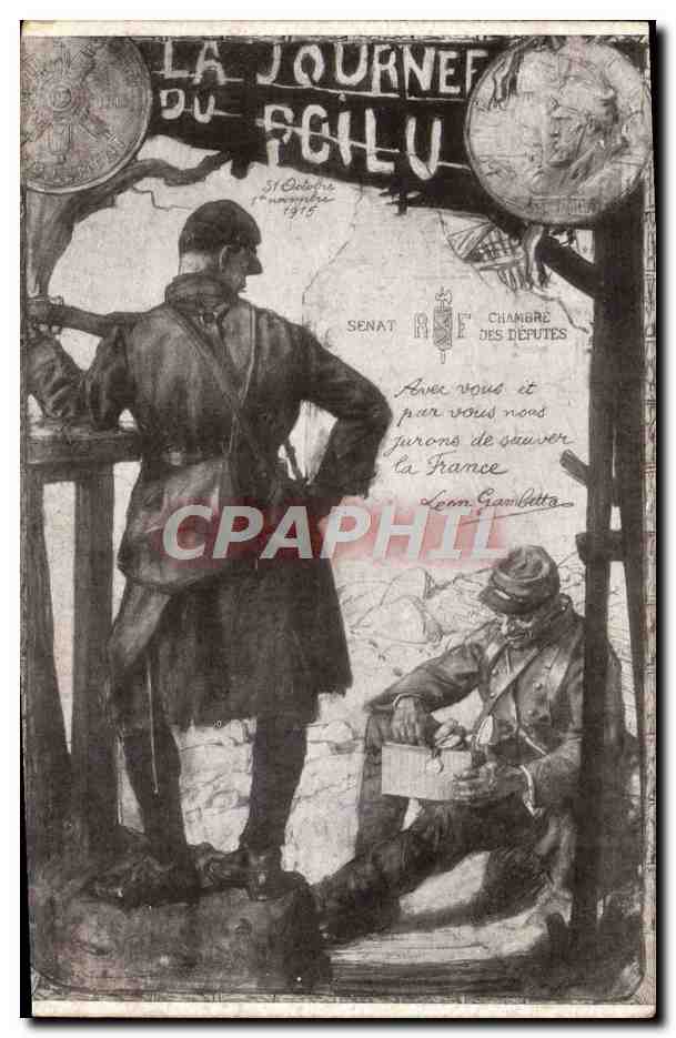 CPA Militaria Journee du Poilu 1915 