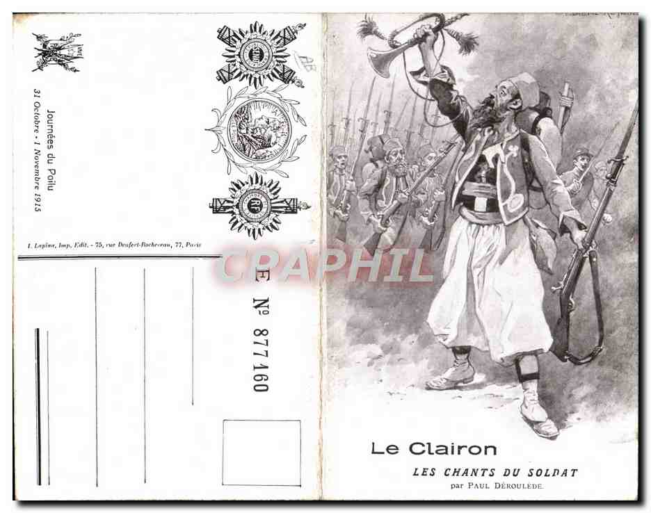 CPA Militaria Le clairon Les chants du soldat Paul Deroulede