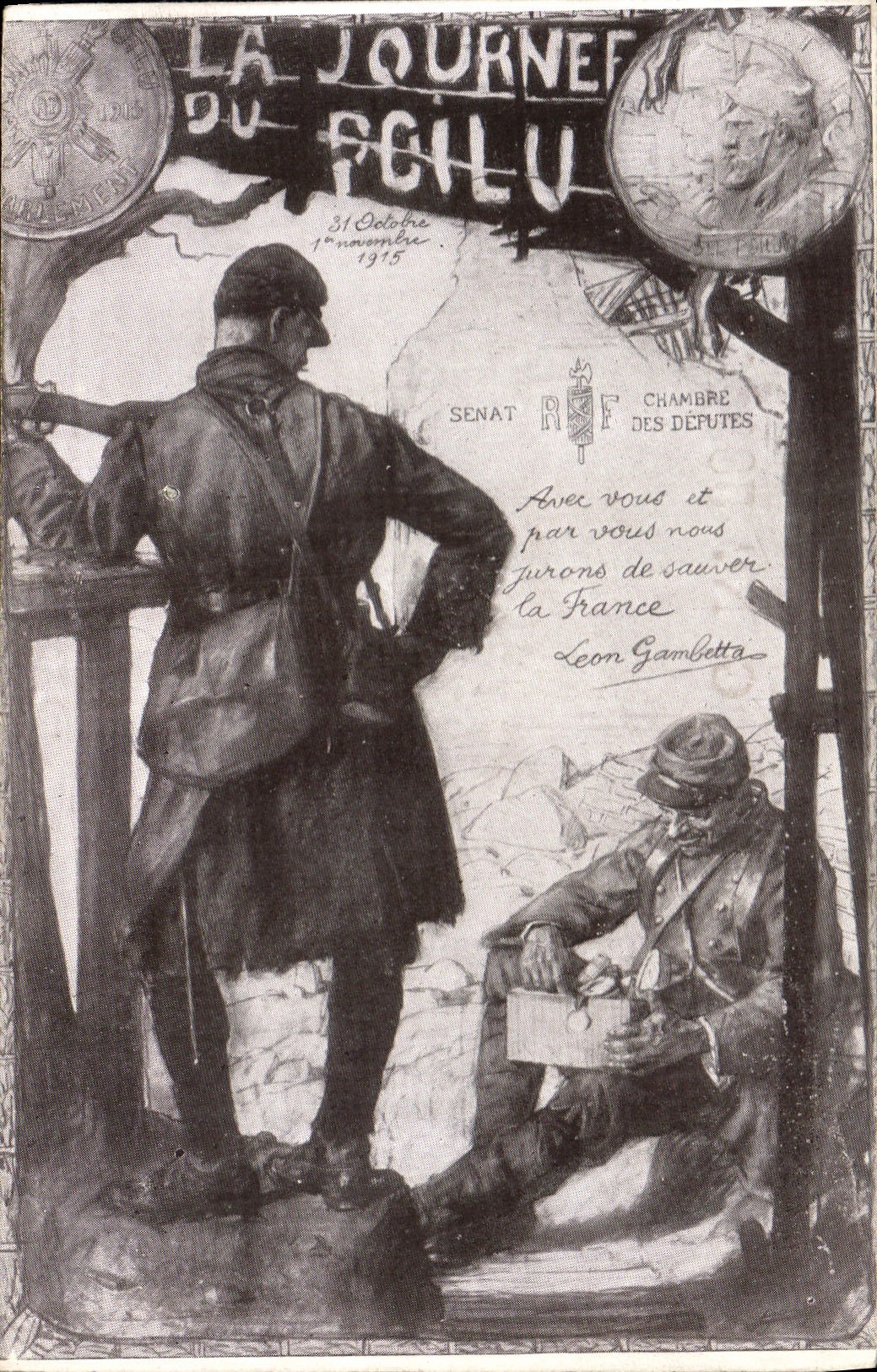 CPA Militaria Journee du Poilu 1915