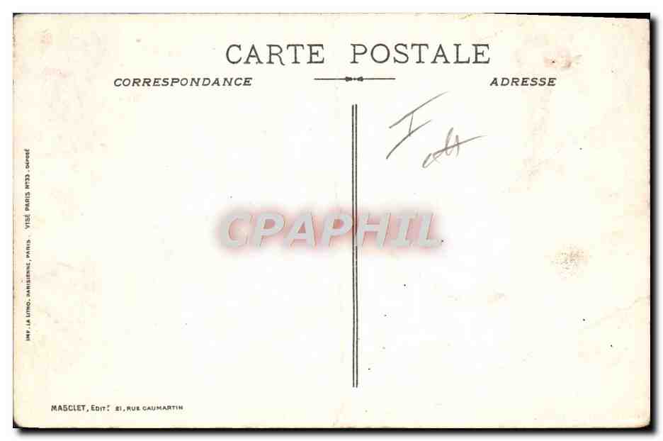 CPA Militaria Aux poilus La Patrie reconnaissante Medaille — Verso