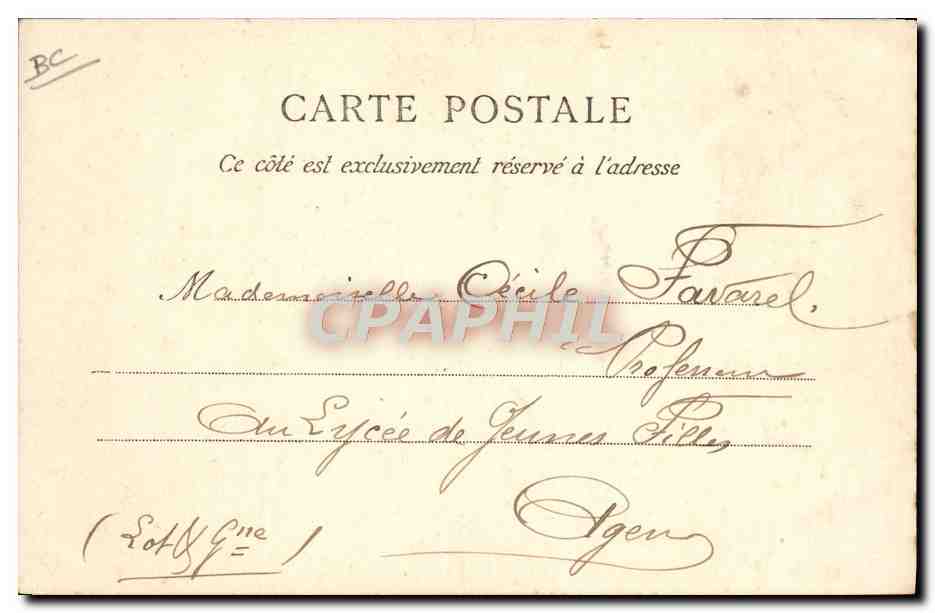 CPA Pyrenees Costumes du pays Folklore — Verso