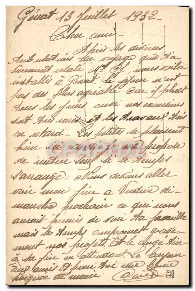CPA Pyrenees Massatoire Liadoure Folklore — Verso