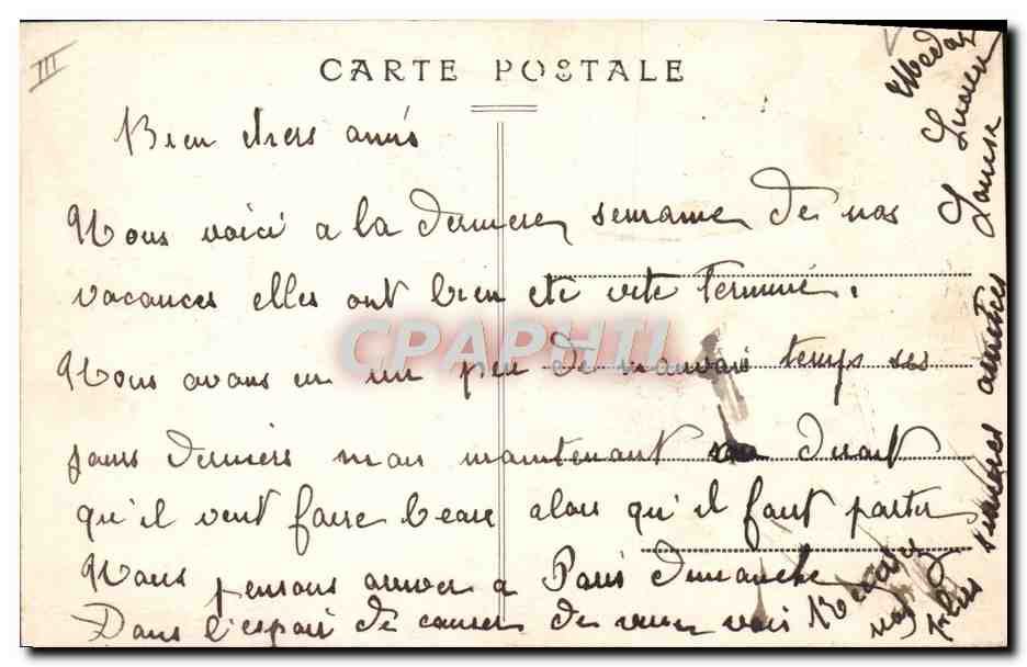 CPA Attelage Le laboureur Pyrenees  — Rückseite