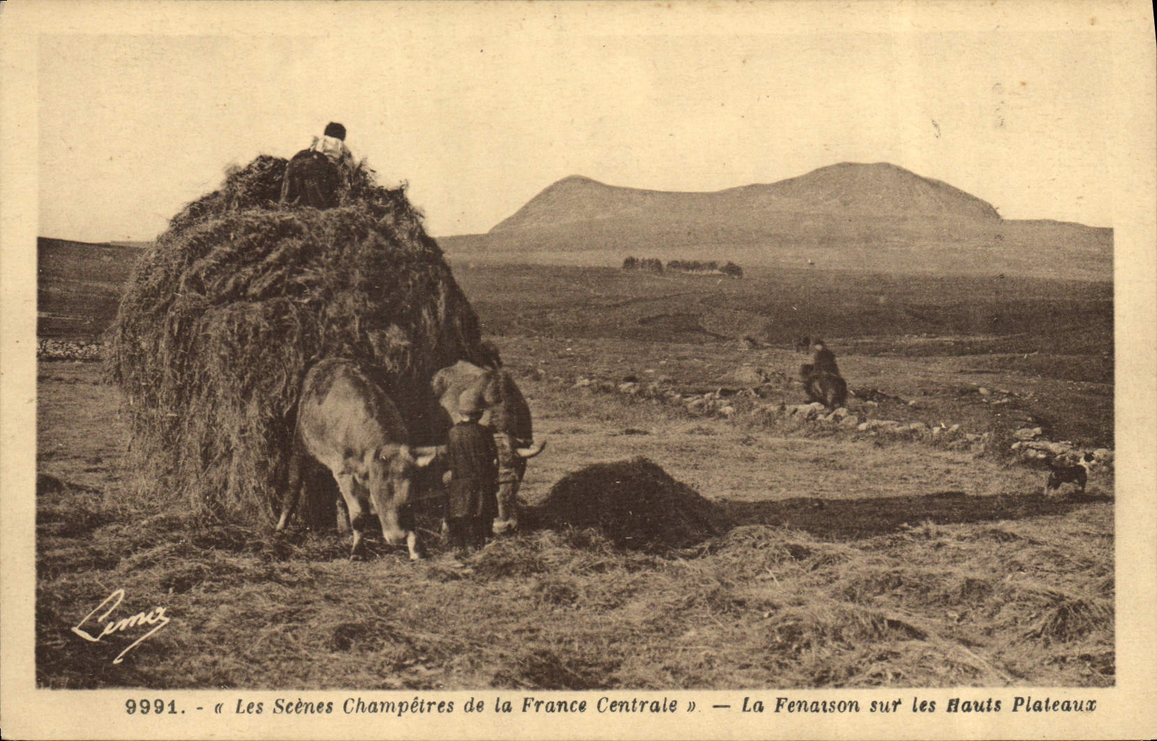 CPA Attelage La fenaison sur les hauts plateaux