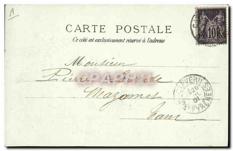 CPA Attelage Pyrenees Costumes du pays  — Back