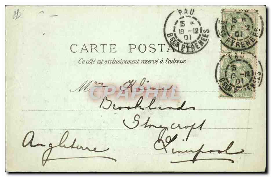 CPA Pyrenees Laveuses au bord du GAve  — Verso