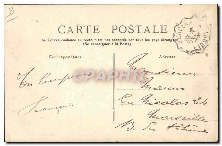 CPA Pyrenees Un jeune berger et son favori Moutons — Verso