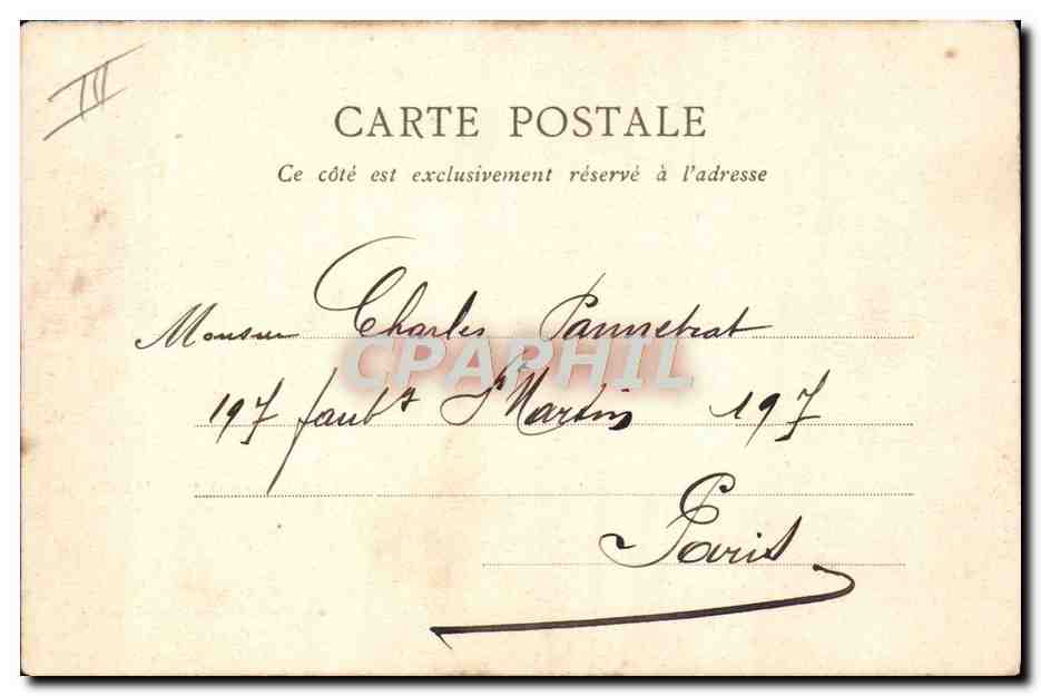 CPA Politique Comite Socialiste du quartie de Bel Air Medaille d'Or Henri Godet Marsoulan  — Rückseite