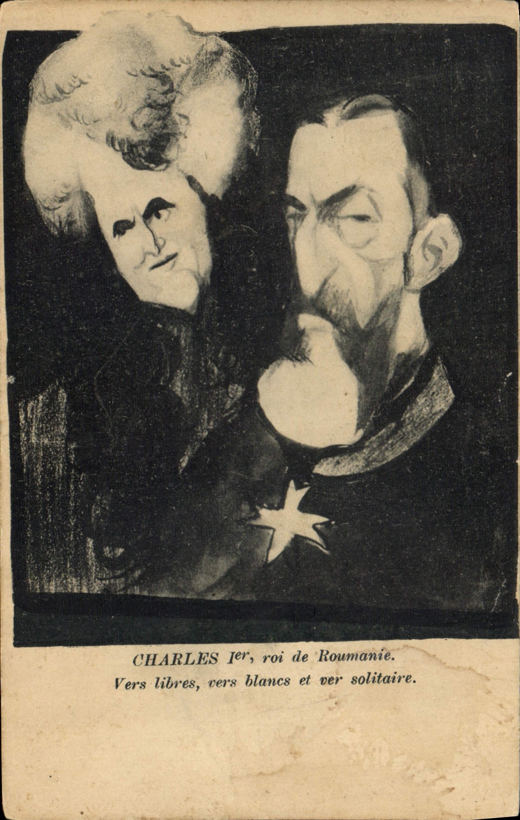 CPA Politique Satirique Charles 1er roi de Roumanie 