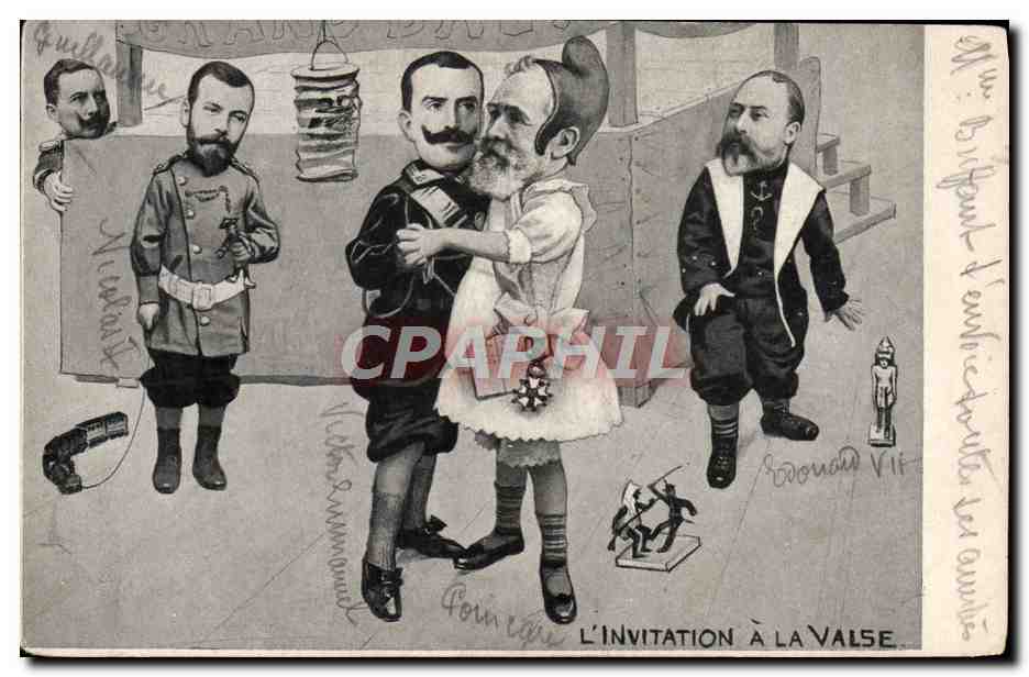 CPA Politique Satirique L'invitation a la valse 